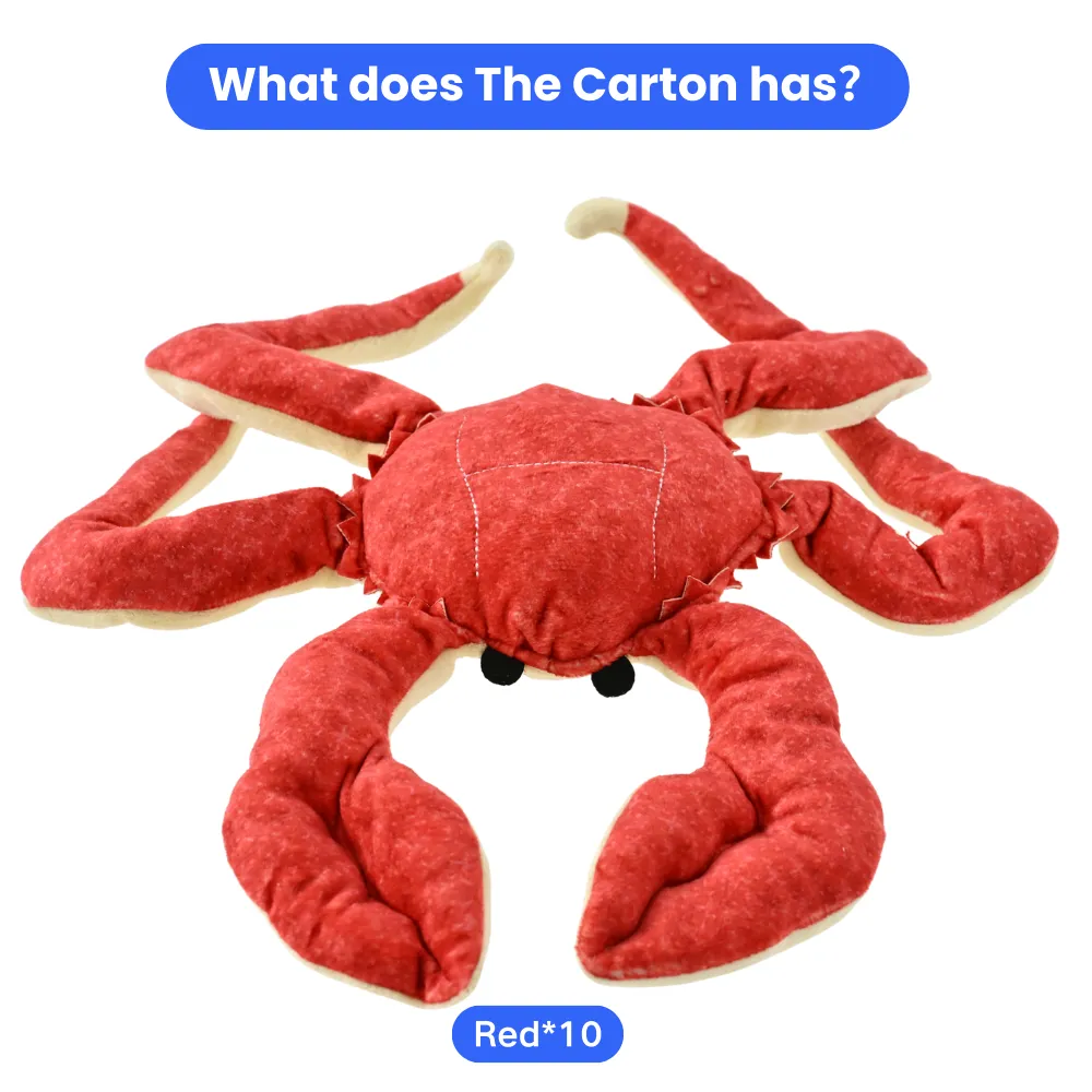 Wholesale Dog Interactive Plush Crab Toy, 13x11, 10 pcsCarton