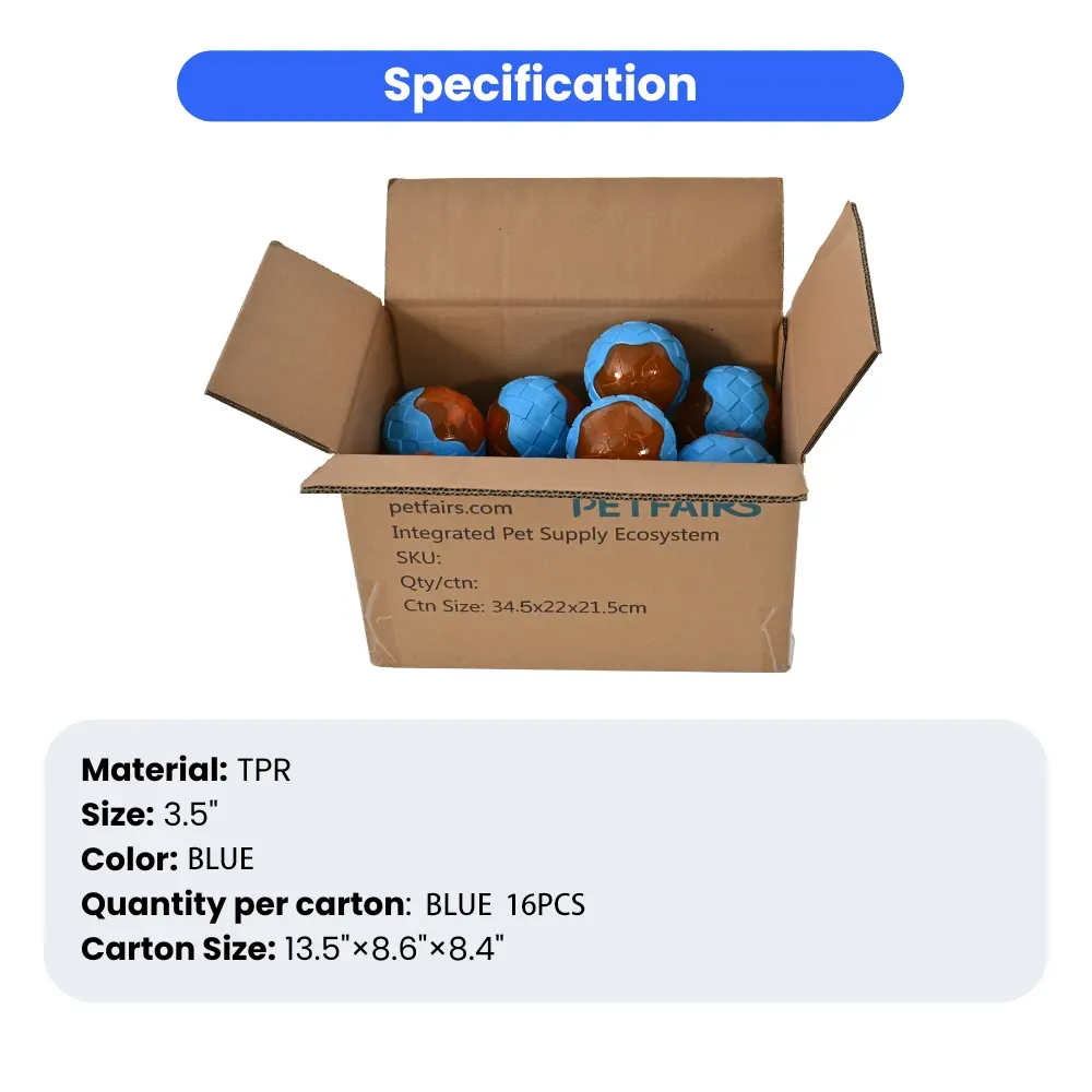 Wholesale Dog TPR Floating Ball Toy, Blue, 16pcsCarton