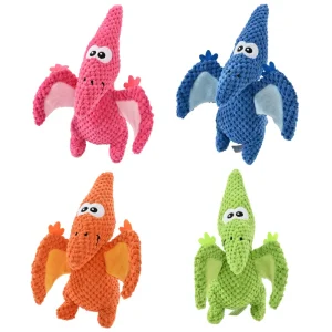 Wholesale Dog Toy Pterodactyl with Squeaker.8.6, 4 Assorted Colors, 12pcsCarton