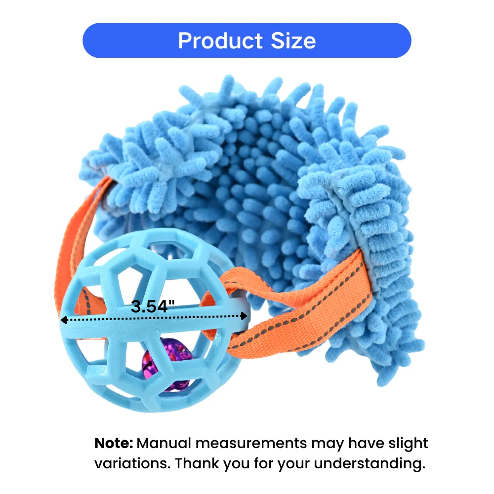 Wholesale Dog Tug Toy with Hollow TPR Ball, 3 Assorted Colors, 12pcsCarton