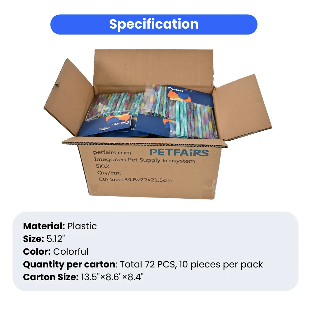 Wholesale Interactive Cat Spring Toy Set, 10pcsPack, 40packsCarton