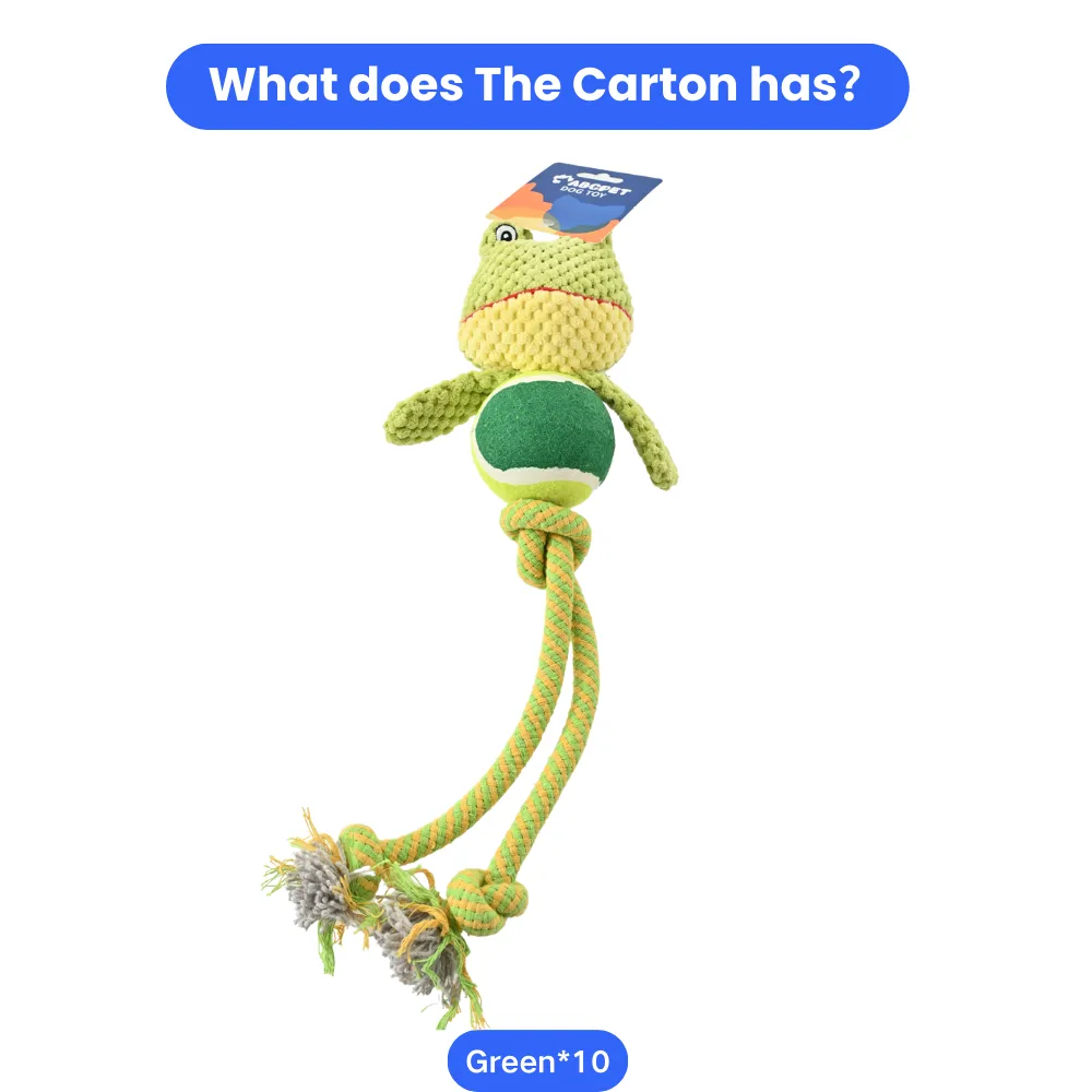 Wholesale Long Legs Funny Frog Shape Dog Toy,16.5", 10 pcs/Carton