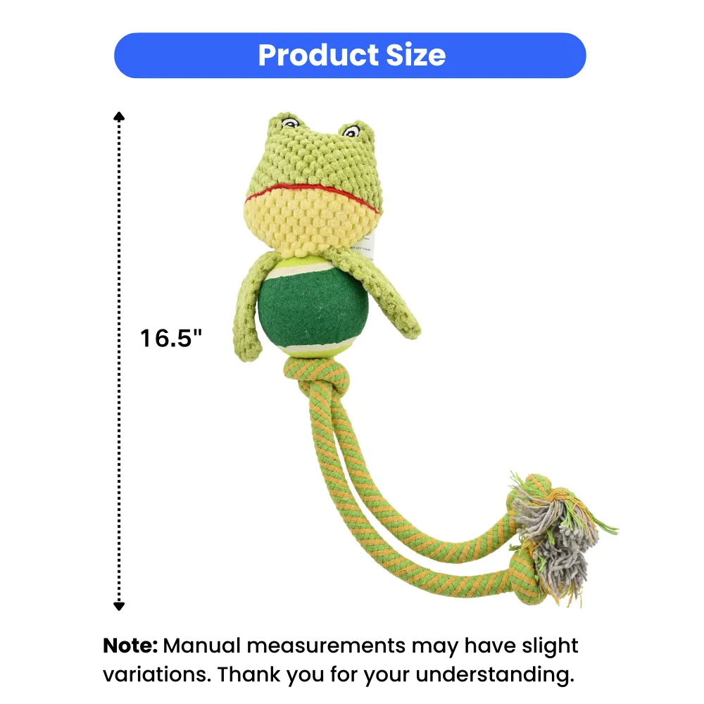 Wholesale Long Legs Funny Frog Shape Dog Toy,16.5", 10 pcs/Carton