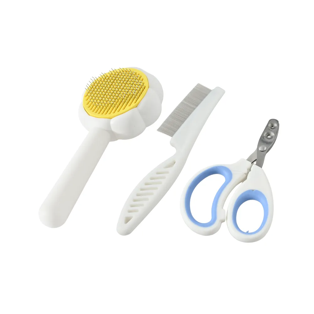 Wholesale Pet Grooming Set of 3 Cleaning Brush for Dogs and Cats , 3 Colors Assorted, 48pcsCarton