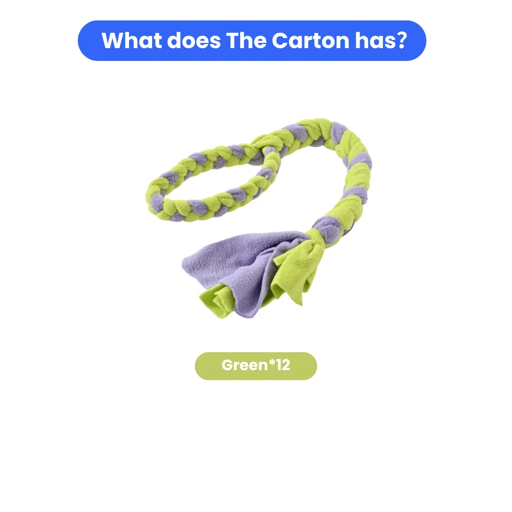 Woven Plush Rope Dog Toy Color