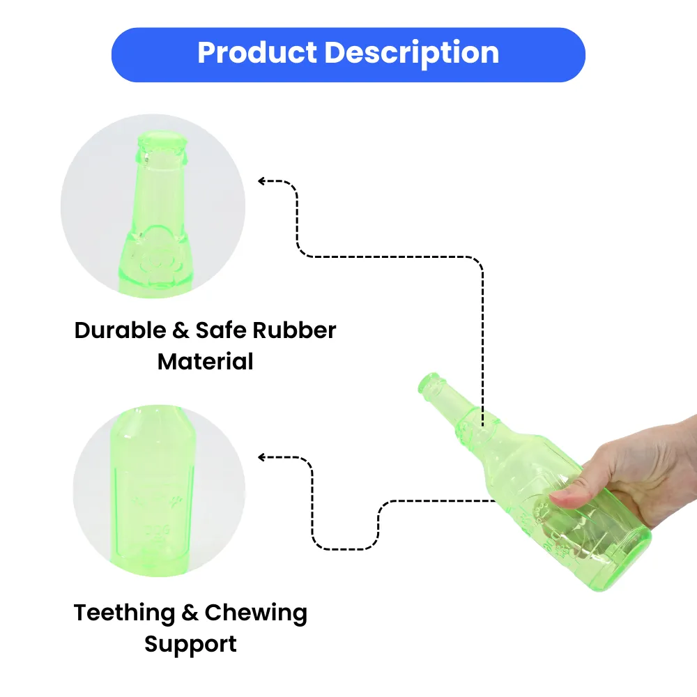 wholesale Pet TPR Bottle Toy, 4 Colors Assorted, 24pcsCarton