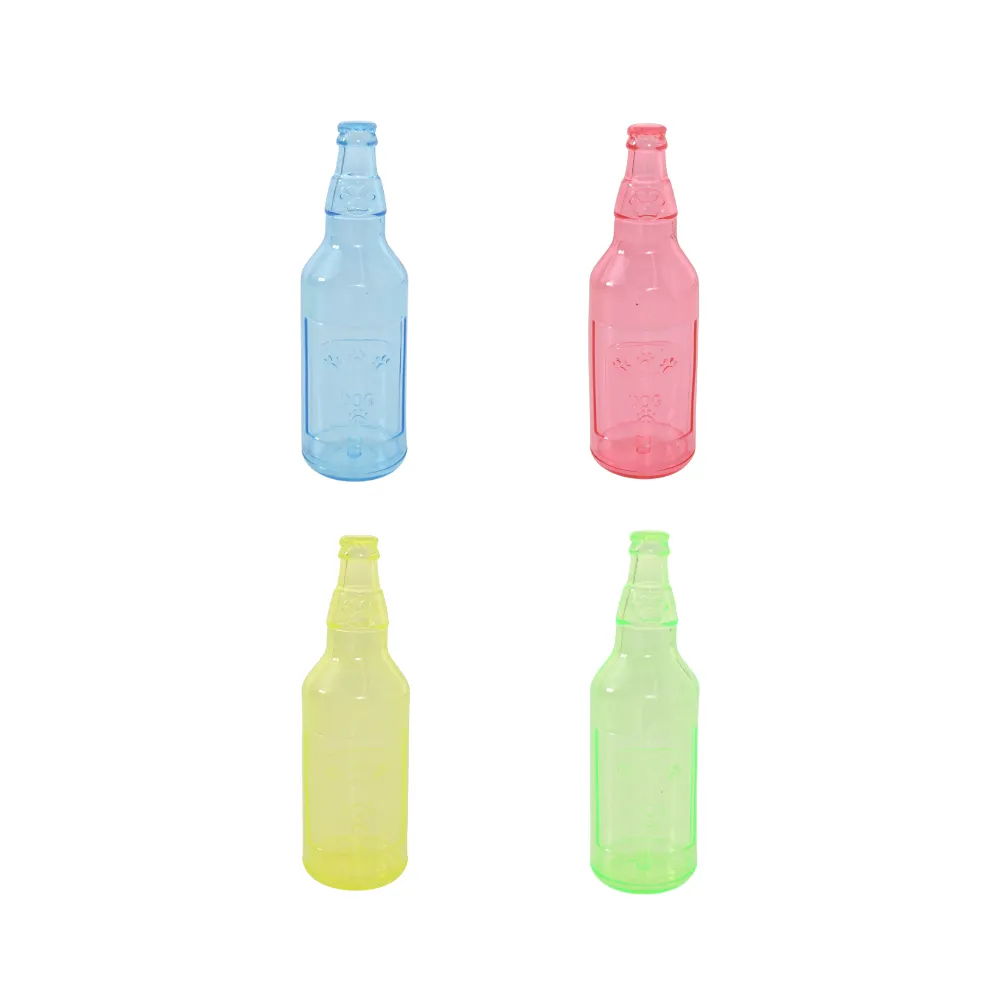 wholesale Pet TPR Bottle Toy, 4 Colors Assorted, 24pcsCarton
