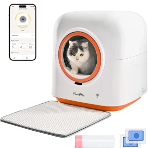 Automatic Self-Cleaning Cat Litter Box with APP Control, 1 pc/Carton