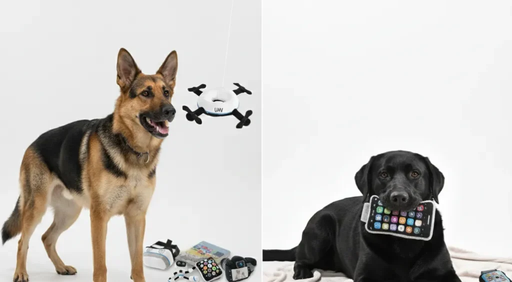 Tech-themed pet toys set wholesale