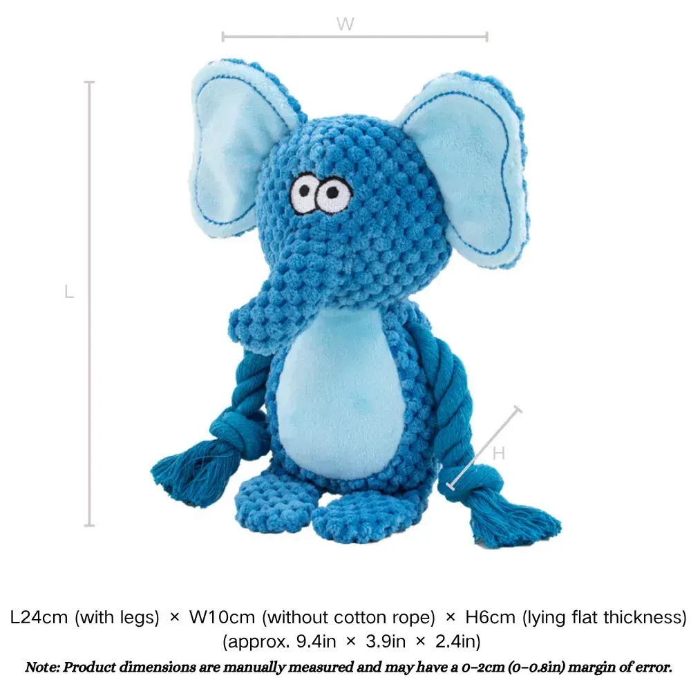 Multi-Material Plush Interactive Dog Tug Toy