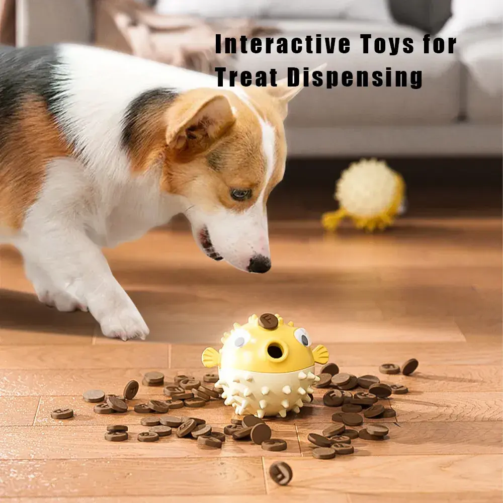 TPR Interactive Treat Dispensing Dog Toy