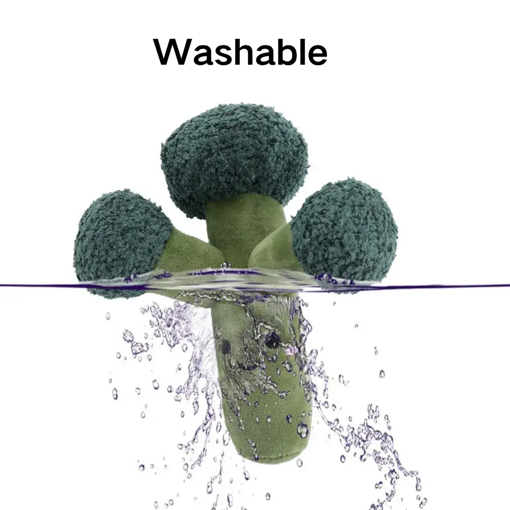 Squeaky Broccoli Shape Plush Dog Toy