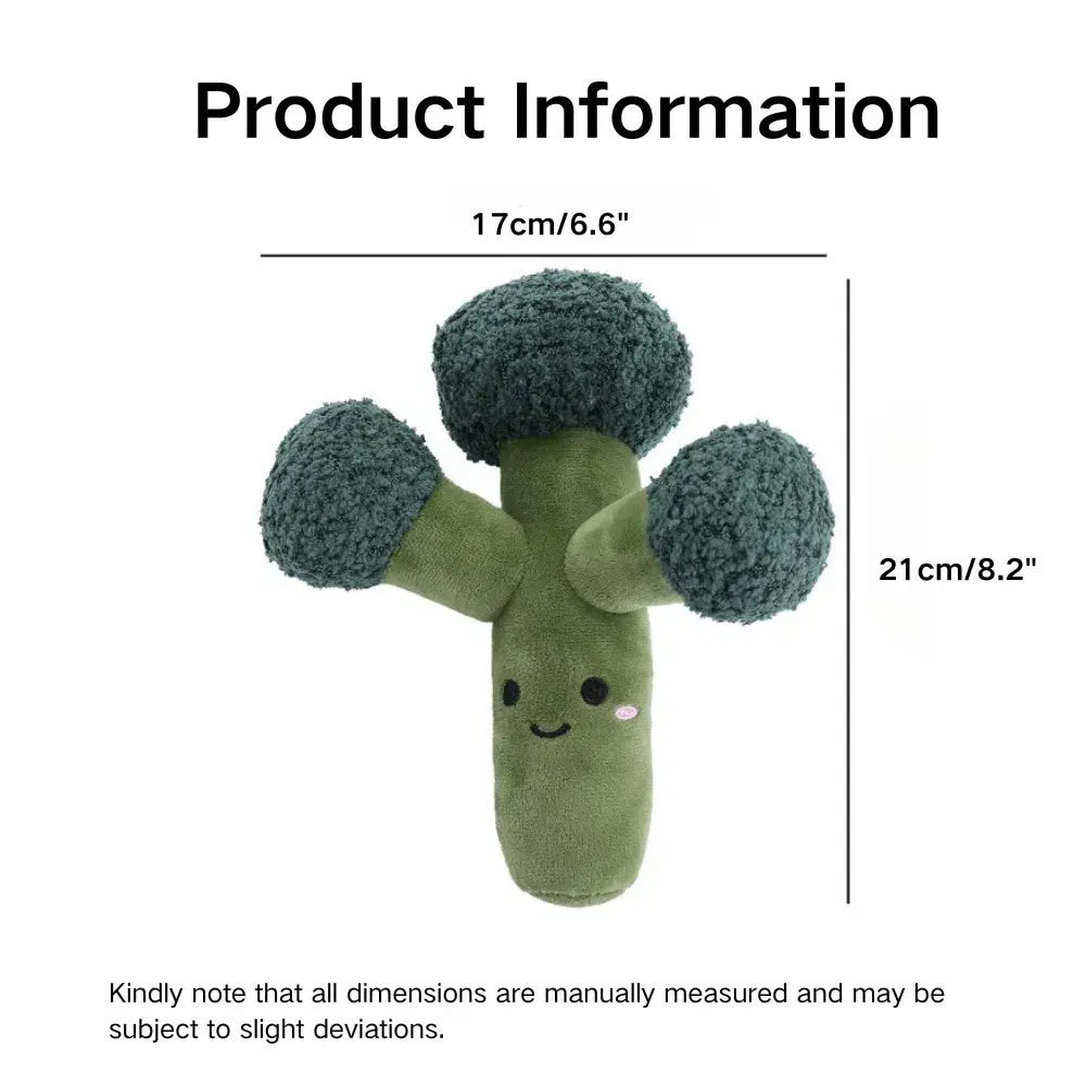 Squeaky Broccoli Shape Plush Dog Toy