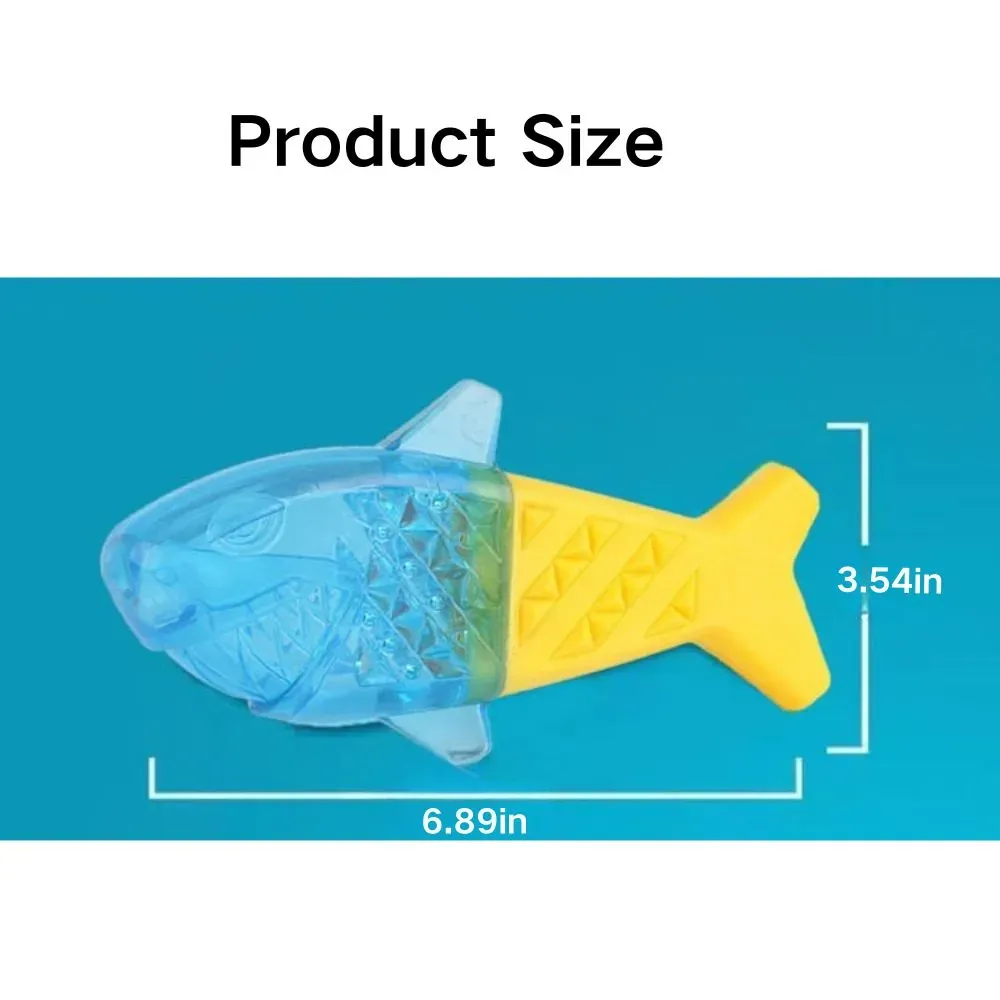 Bite Resistant TPR Frozen Teething Fish Dog Toy