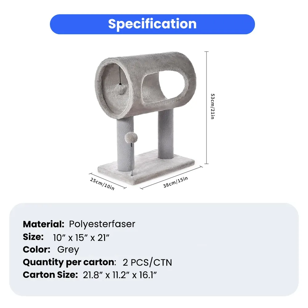 Cat Tree Scratching Post with Tunnel