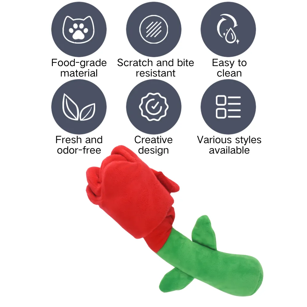 Creative Rose-Shaped Pet Dog Toy with Creative Design