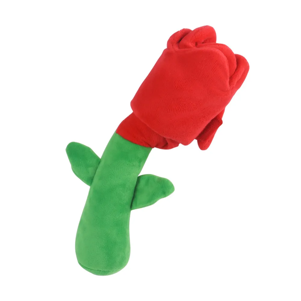 Creative Rose-Shaped Pet Dog Toy with Sound Interactive Puzzle Toy
