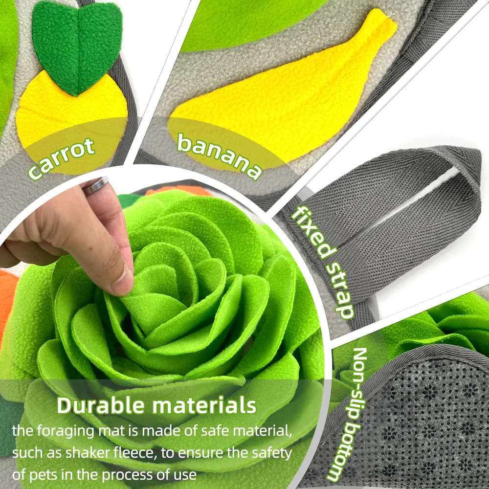 Flower-Shaped Foraging Mat for Small Pets Stress-Relief