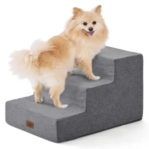 wholesale 3-Layer Sloped 35D Foam Pet Stairs, Soft Ramp Design for Small, Senior & Injured Dogs, 4 PcsCarton