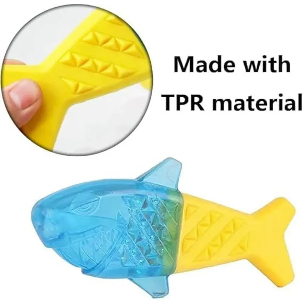 Bite Resistant TPR Frozen Teething Fish Dog Toy
