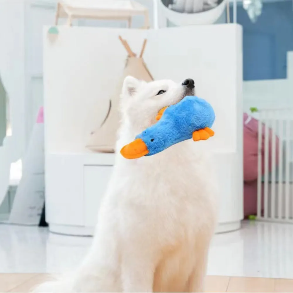 Interactive Durable Chew Squeaky Plush Duck Toy