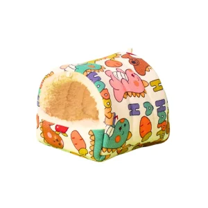 Winter Warmth Plush Hamster & Parrot Cozy Bed