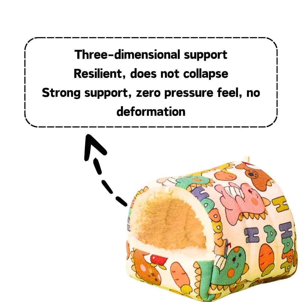 Winter Warmth Plush Hamster & Parrot Cozy Bed