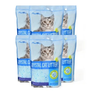 Premium C rystal Cat Litter, Original Unscented, 4.4 lb × 6 Bags Per Carton