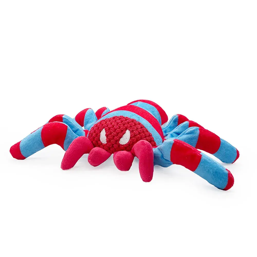 Durable Squeaky Plush Spider Dog Toy