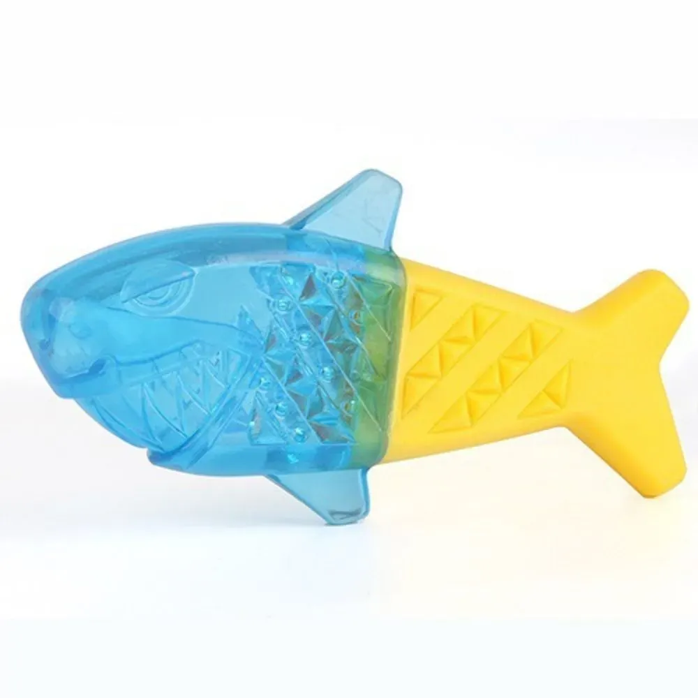 Bite Resistant TPR Frozen Teething Fish Dog Toy