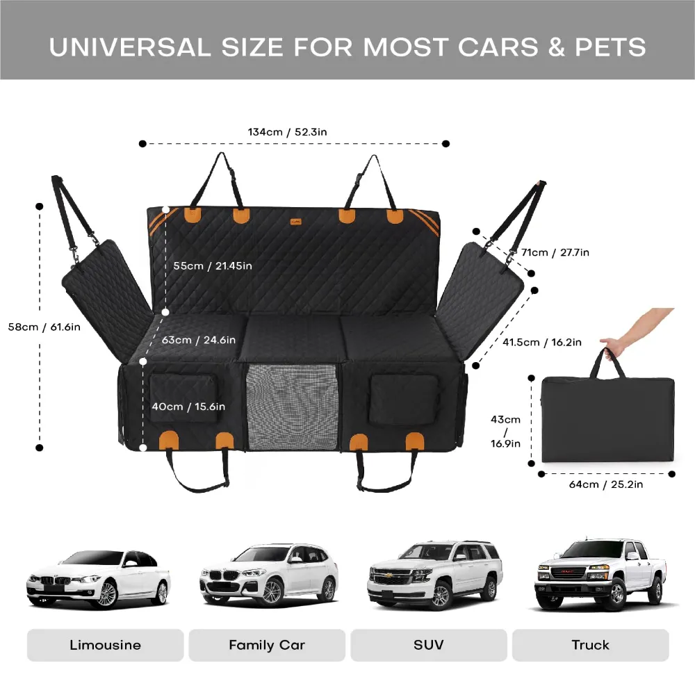 Wholesale Heavy Duty Pet Car Seat Cover 450lbs for Dogs & Cats, 1 PcsCarton