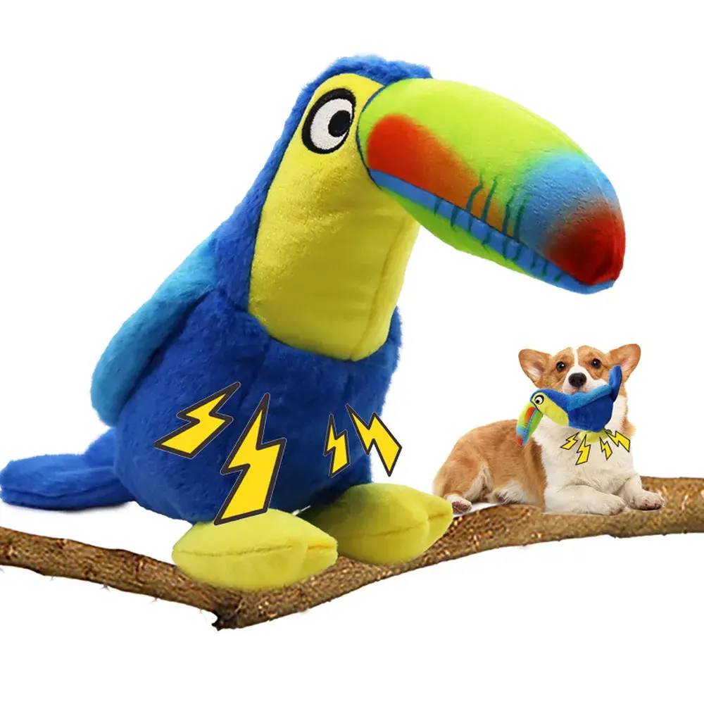 Wholesale Large Beak Bird Plush Interactive Squeaky Dog Toy