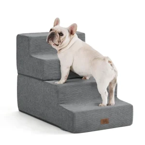 wholesale 4-Step Grey Dog Stairs, 2 PcsCarton