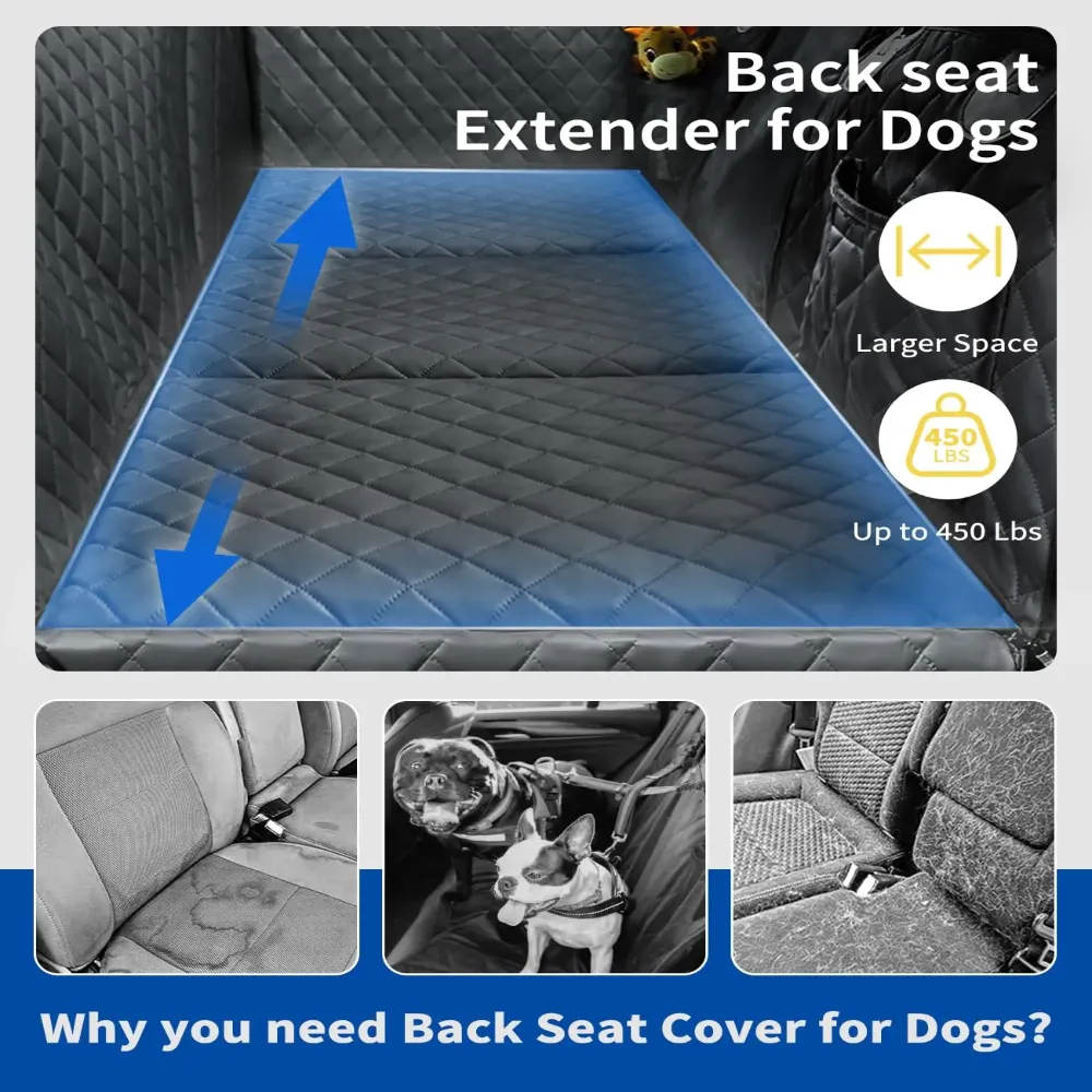 wholesale Dog Car Seat Cover Back Seat Extender – 450LBS Heavy Duty Waterproof Faux Leather