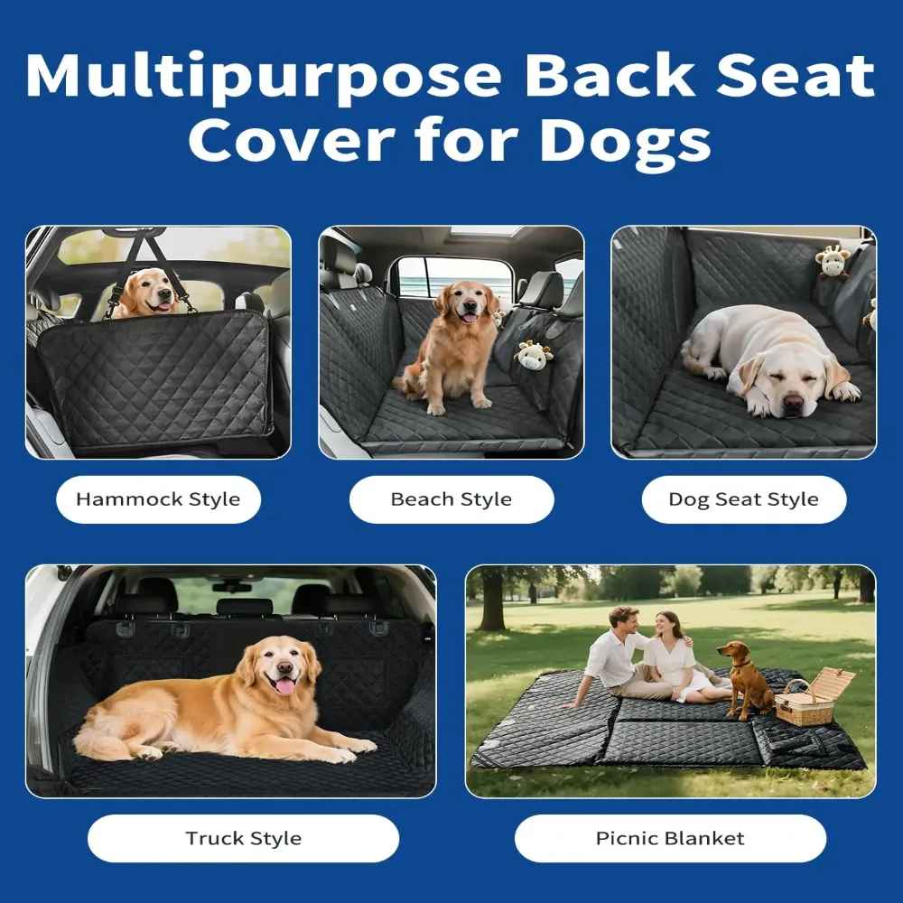 wholesale Dog Car Seat Cover Back Seat Extender – 450LBS Heavy Duty Waterproof Faux Leather