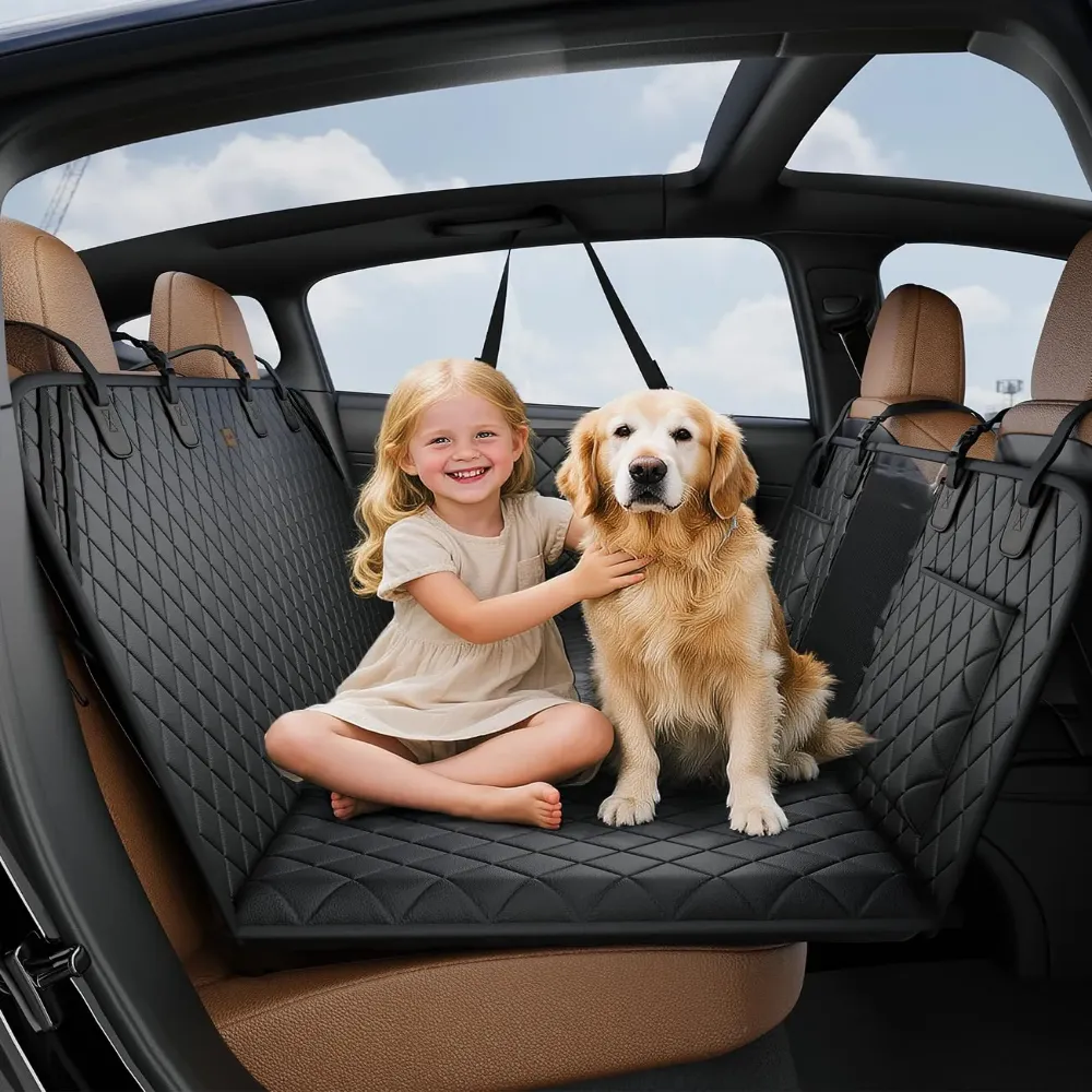 wholesale Dog Car Seat Cover Back Seat Extender – 450LBS Heavy Duty Waterproof Faux Leather