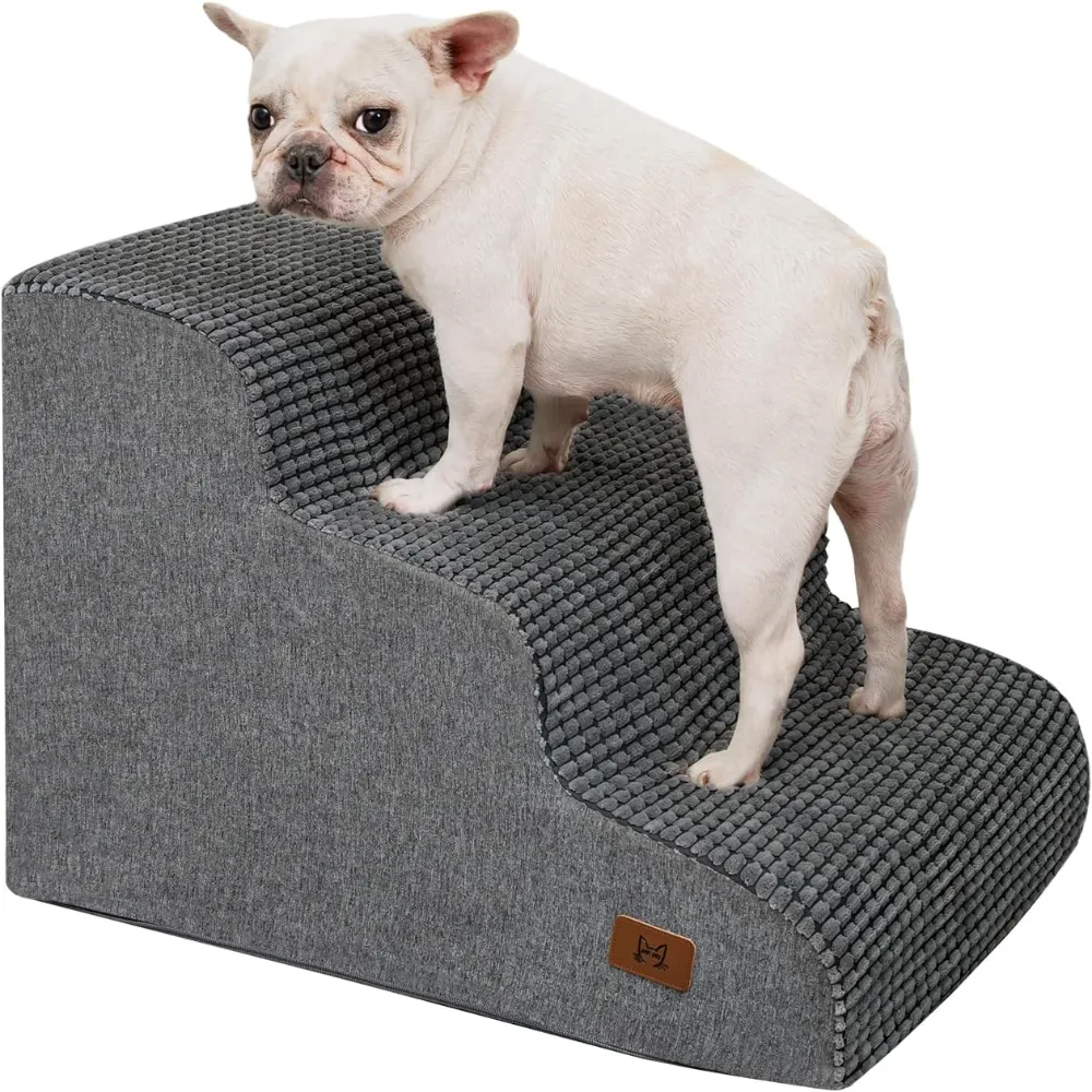 wholesale Foam Pet Stairs with Non-Slip Fluffy Surface & Washable Cover, 4