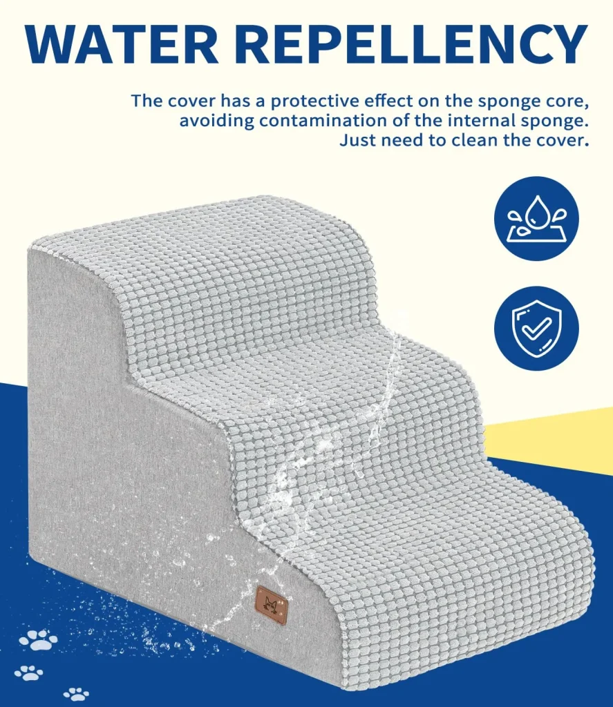 wholesale Grey Dog Stairs for Small Dogs, Dog Steps for Bed 35D Strong Support