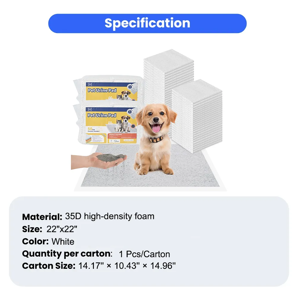 wholesale Puppy Pee Pads 100 Count – 22x22 5-Layer Leak-Proof, 50 PcsCarton