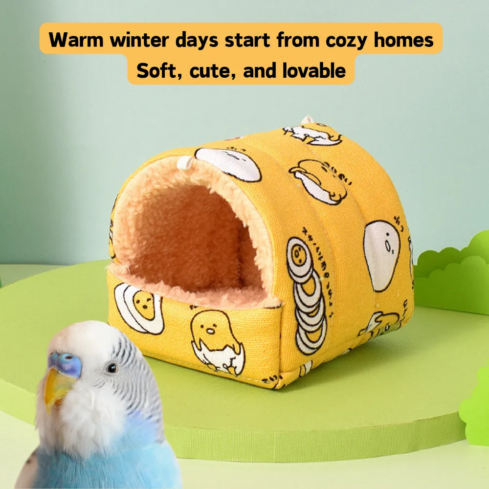 Bird Bed Hammock Winter Warm Bird Plush Nest Toy