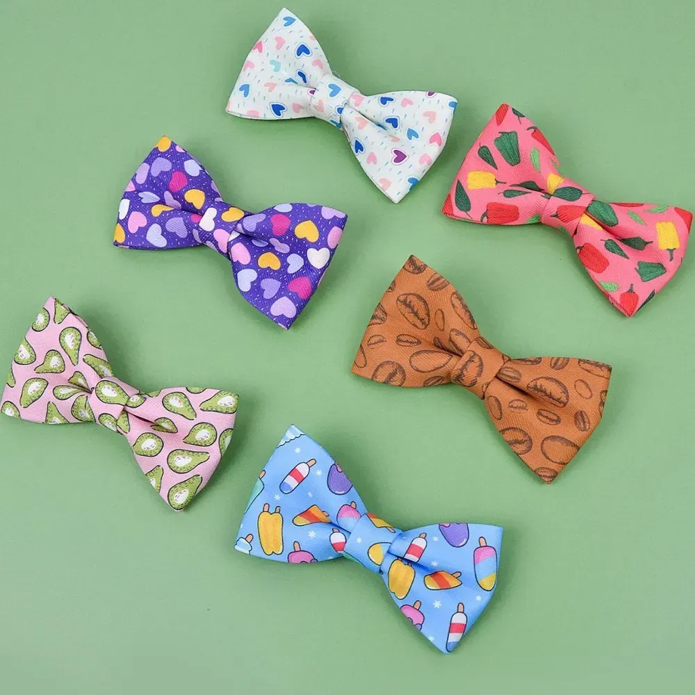 Wholesale Cute Adjustable Double-Sided Summer Pet Bow Tie for Dogs & Cats, 100pcsCarton