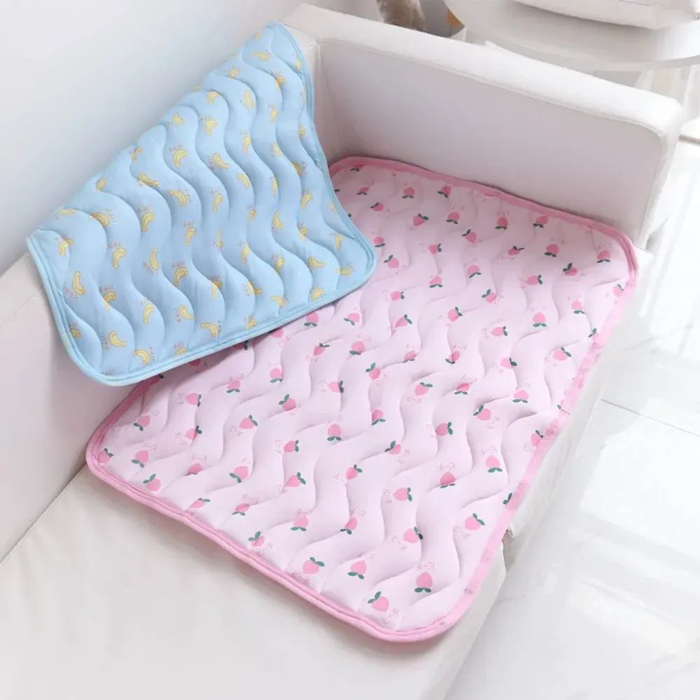 Cooling Pink Peach Pattern Mat for Pets
