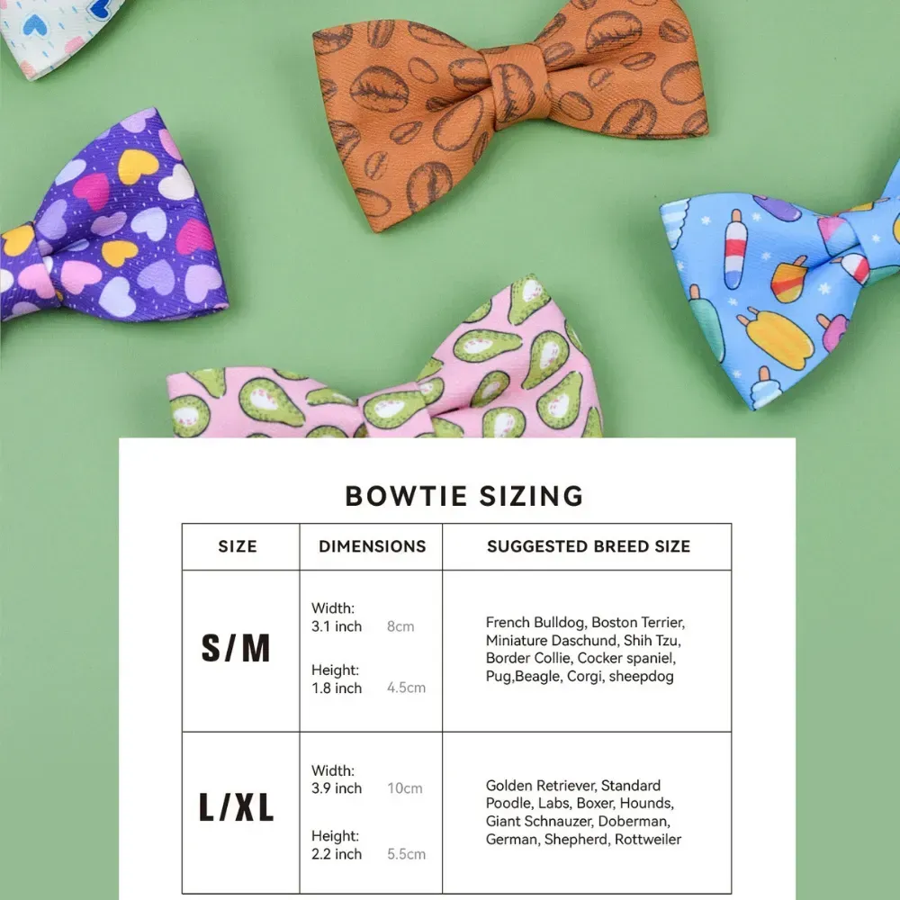 Wholesale Cute Adjustable Double-Sided Summer Pet Bow Tie for Dogs & Cats, 100pcsCarton