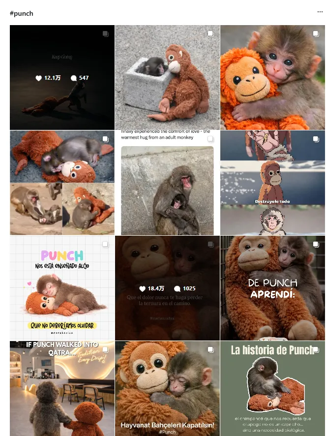 Punch monkey plush toy