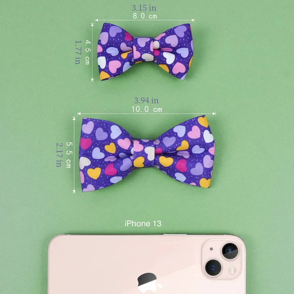 Wholesale Cute Adjustable Double-Sided Summer Pet Bow Tie for Dogs & Cats, 100pcsCarton
