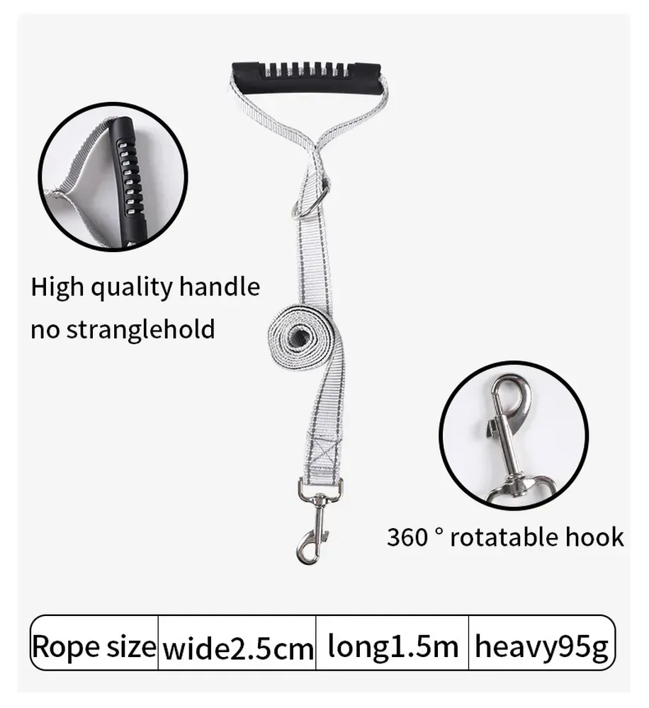 Wholesale Adjustable XL Reflective Service Dog Harness & Leash Set, 5 Colors, 5pcsCarton