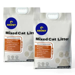 Mixed Cat Litter Fast Clumping Low Dust Formula, 2-Pack Per Carton