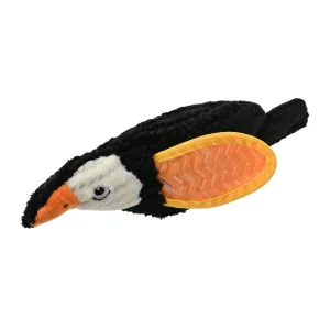 Black Raptor Style Squeaky Plush Dog Toy with a Oxford Cloth Wing1