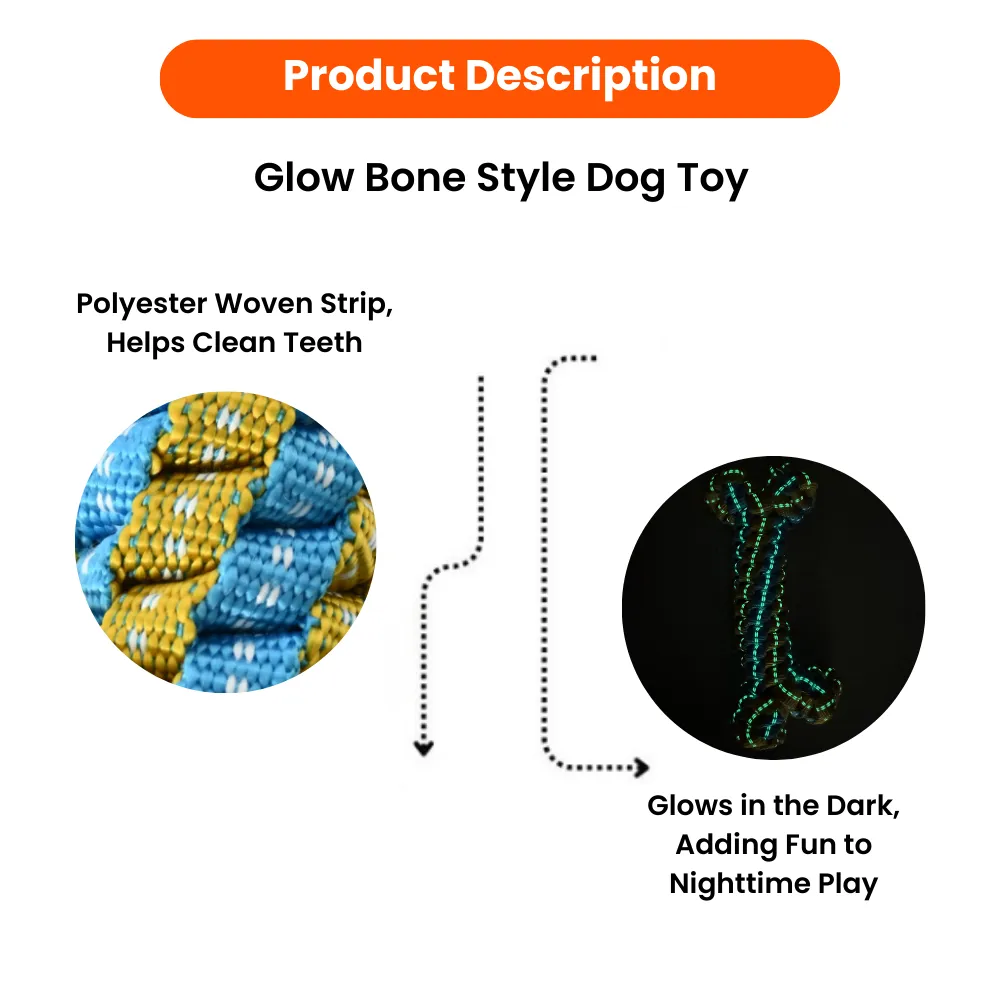 Bone Shaped Rope Dog Toy, 60 pcsCarton