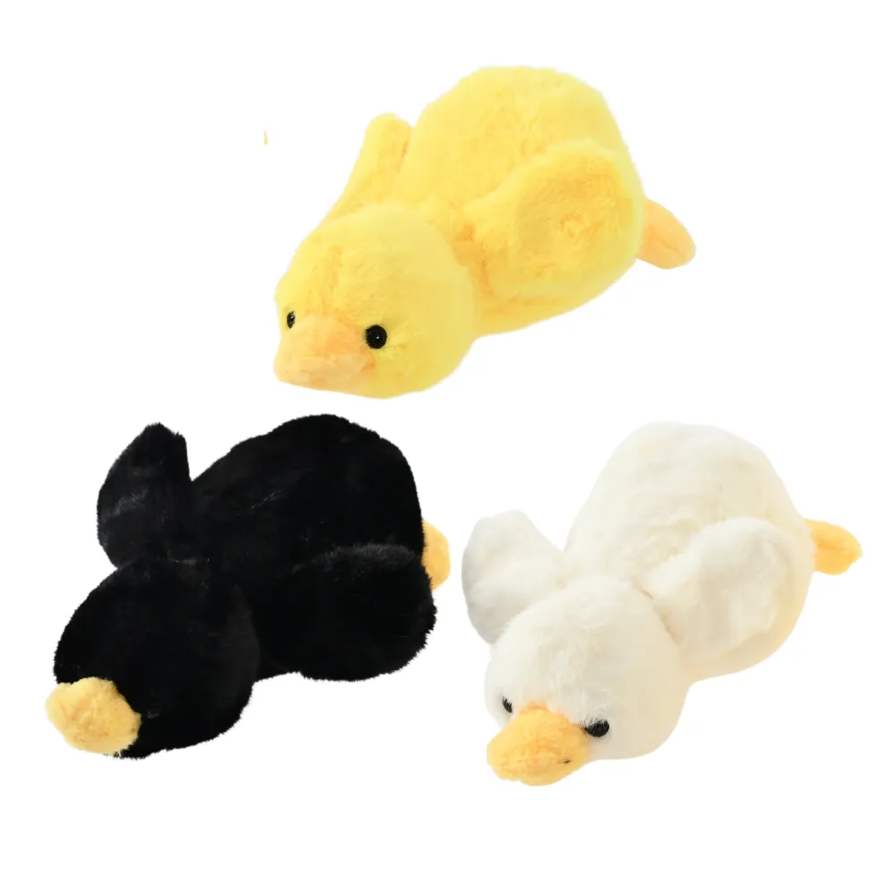 Cute Duckling Style Plush Dog Toy with Squeaker1Duck Dog Toy, 3 Colors Assorted, 12pcsCarton